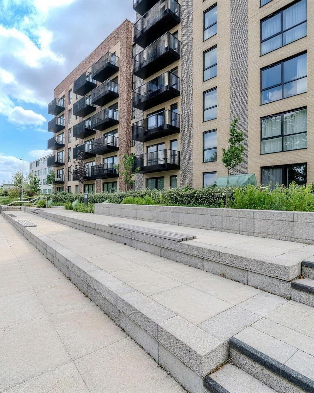 Canalside apartment building in Hayes